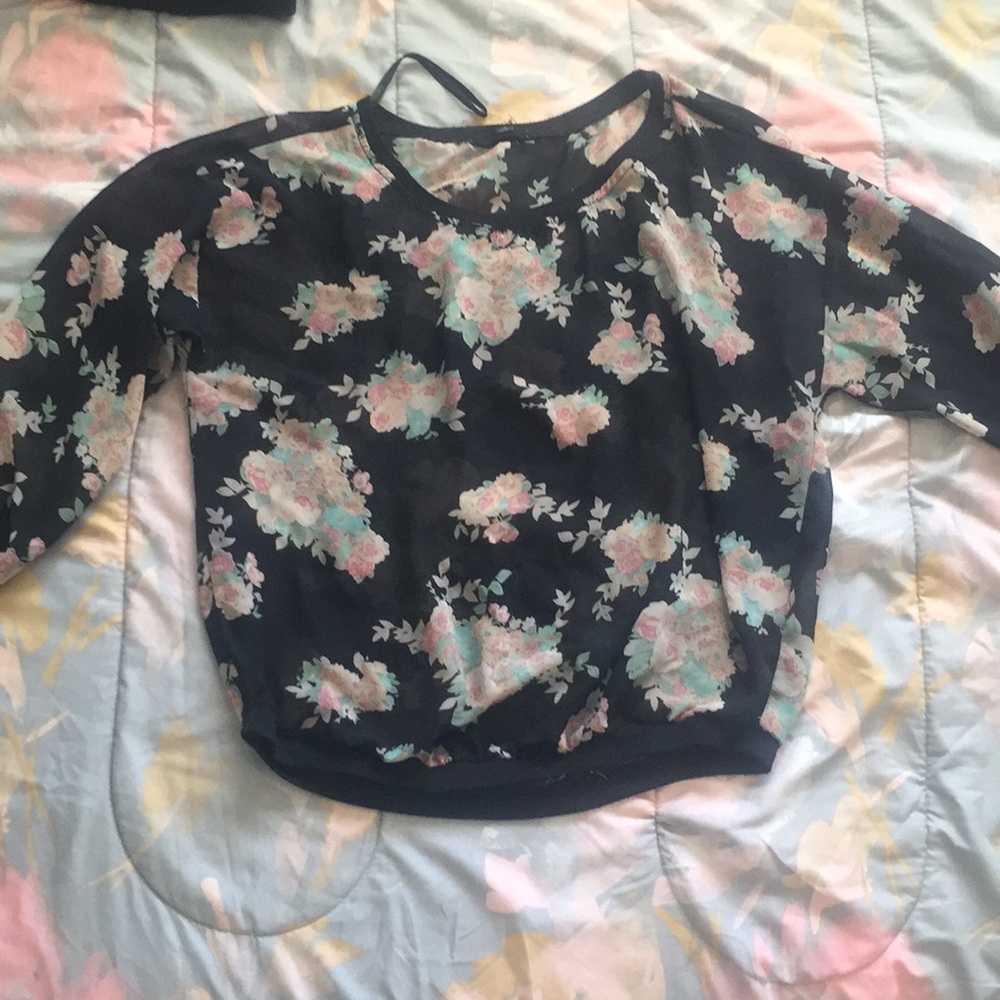 Black Flower shirt
